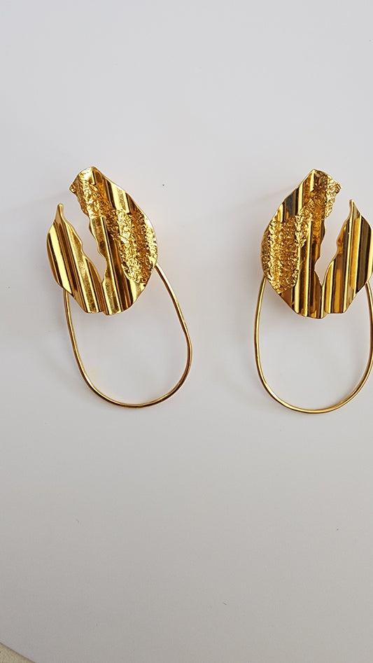 Gold hoop earrings