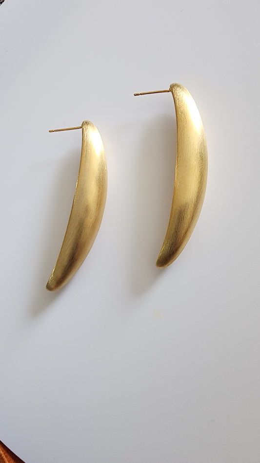 Gold non tarnish vertical earrings